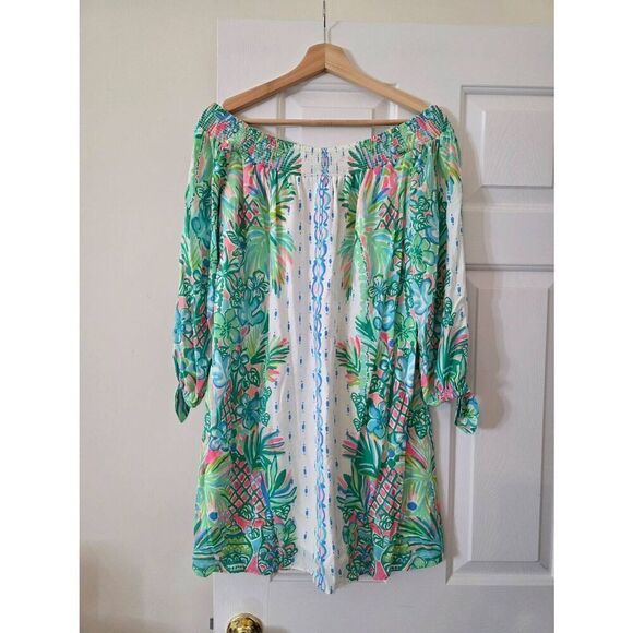 Lilly Pulitzer MaryEllen Dress Coconut Row Engineered M - Picture 2 of 11